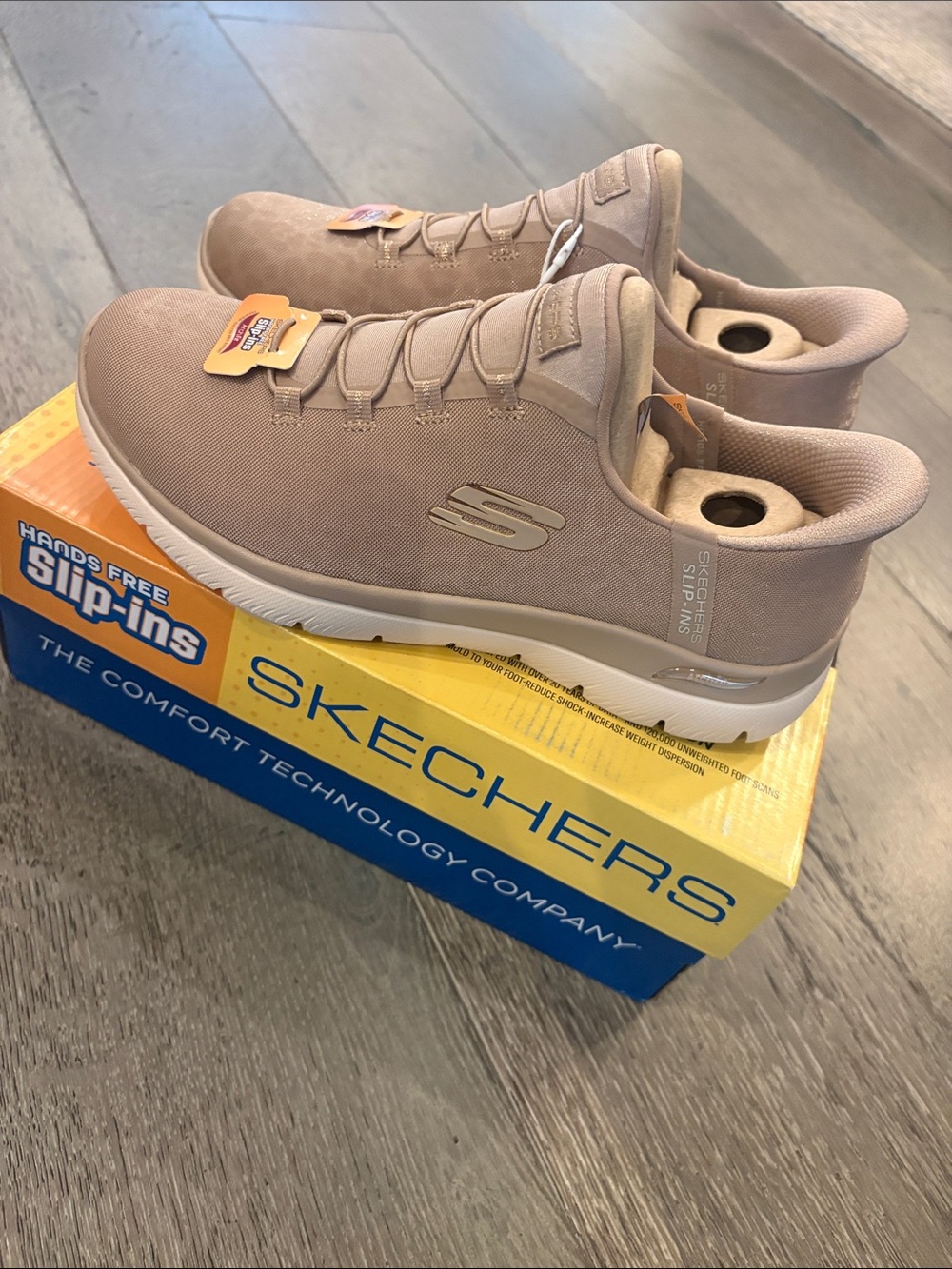 Skechers Women’s Slip-On Athletic Shoes in Taupe